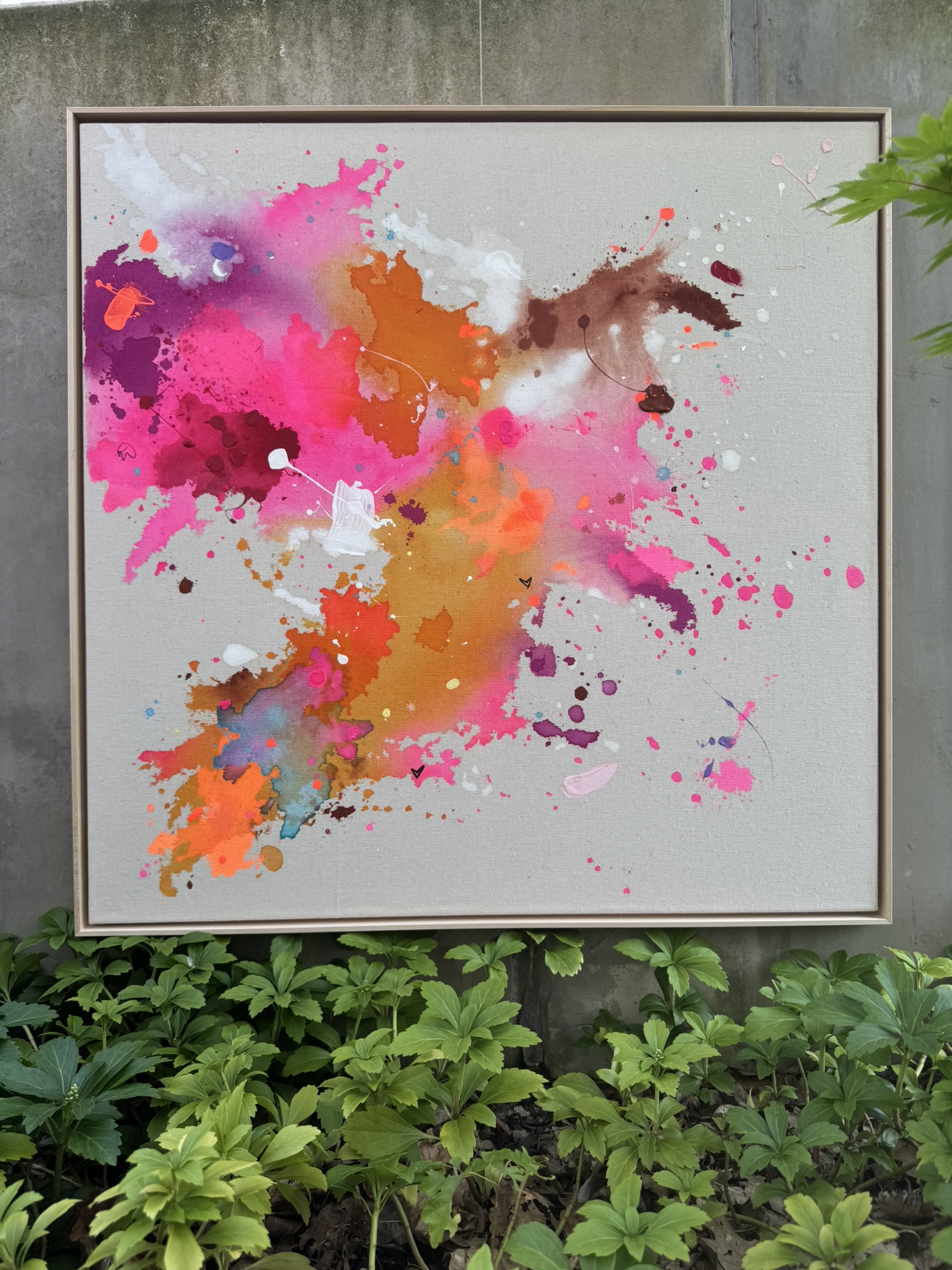 Neonrauschen - Signal, 2026, Acryl auf roher Baumwollleinwand, Ansicht 6